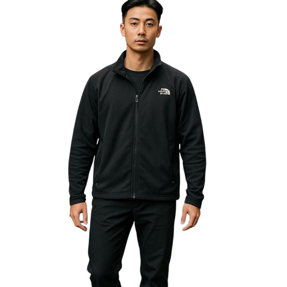 The North Face Black Men's Large Full Zip Sweatshirt - Fleece - Casual